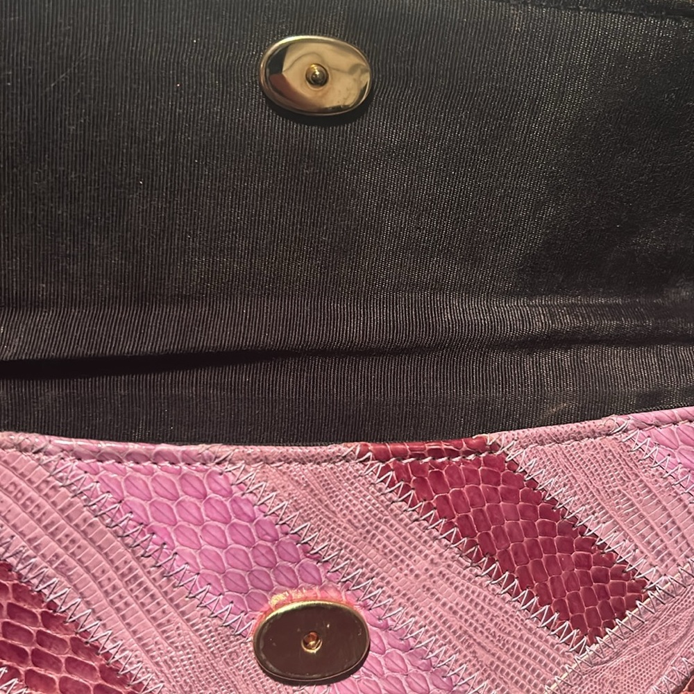 🛼Vintage🛼David Mehler for DAME🛼Snakeskin🛼Clutch/Shoulder Purse🛼 - Picture 4 of 8
